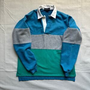 Claybrooke Sport Vintage 90s Color Block Sweatshirt Mens Medium